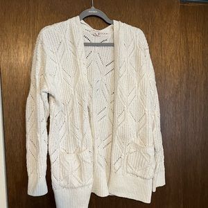 White cardigan